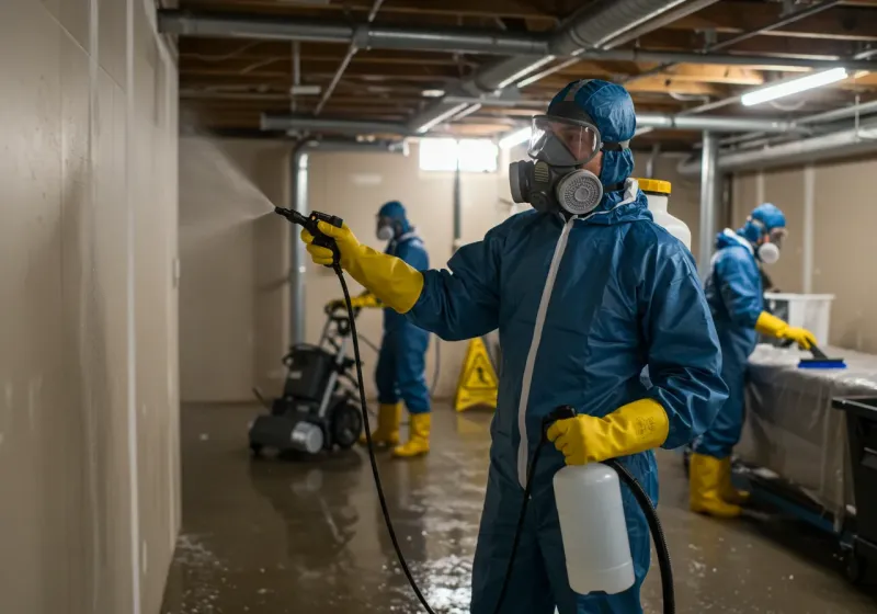 Basement Sanitization and Antimicrobial Treatment process in Springfield, MA